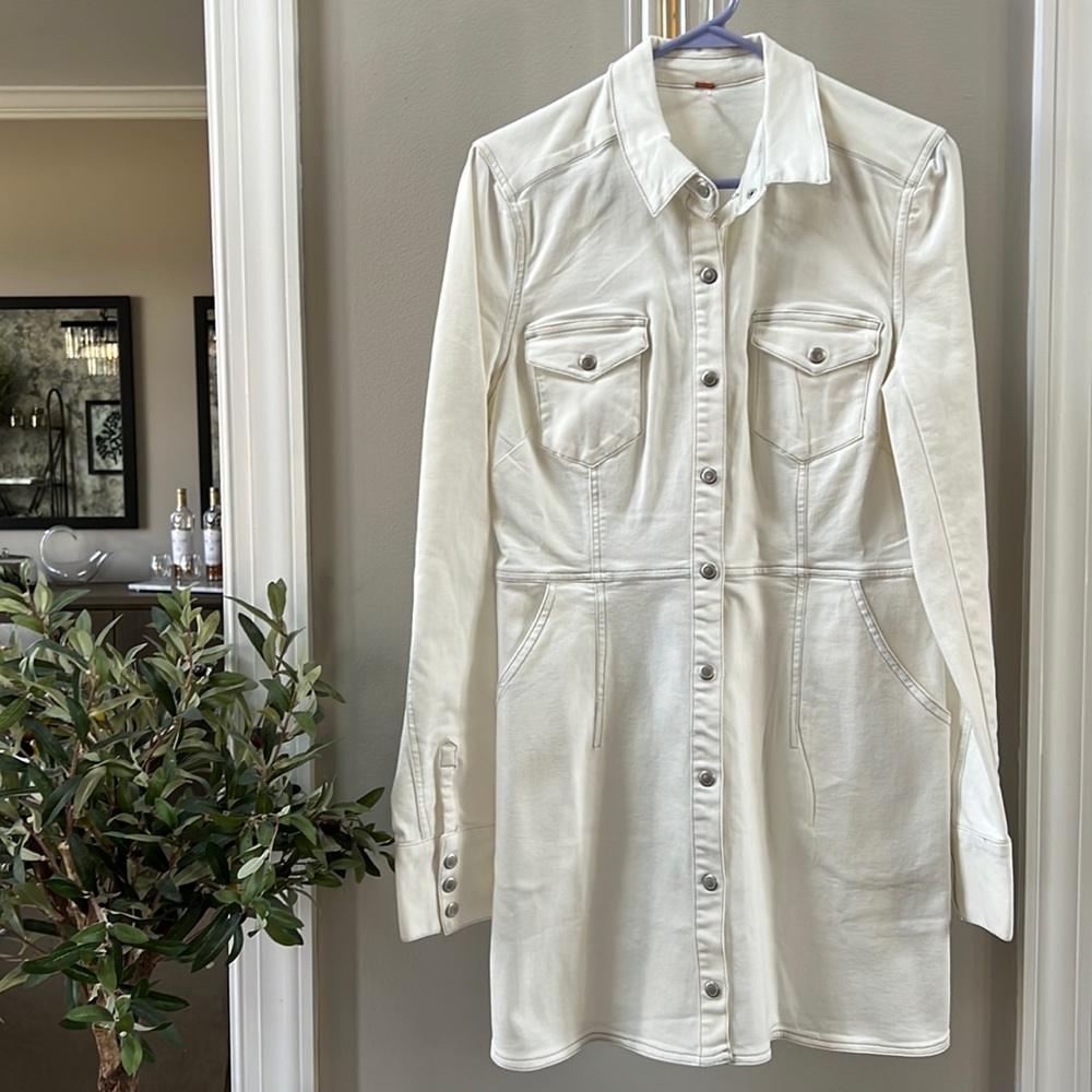 NWT Free People Long Sleeve Shirt Dress